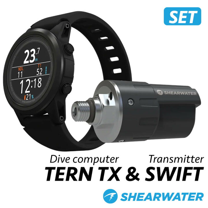 楽天市場】ダイブコンピューター SHEARWATER シェアウォーター TERN TX  
