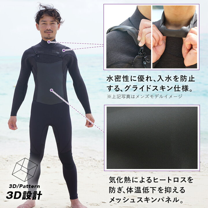 楽天市場】フルスーツ 3mm ウェットスーツ メンズ チェストジップ 