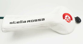 STELLA ROSSA ステラロッサ FW フェアウェイウッド用ヘッドカバー 合成皮革 ホワイト ロゴ刺繍 レッドスター