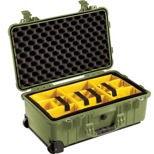 PELICAN(yJ) 1514 veN^[P[X pbhtfBoC_[ ODO[ 27L [015100-0040-130] 1514 Protector Case with Padded Divider OD Green