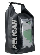 PELICAN (ペリカン) 防水ドライバッグ Marine Water Resistant 5L Dry Bag - Stealth Black 7インチ程度…