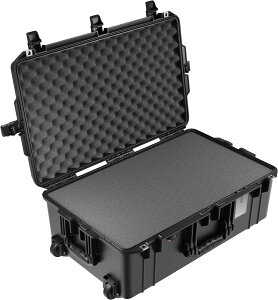 PELICAN yJ 1595 GAP[X tH[t J[:ubN vbV{^b`t TCY:72.4 x 45.4 x 27.3 cm e:57L 1595 Air Case with Form Black J P[X [015950-0000-110]