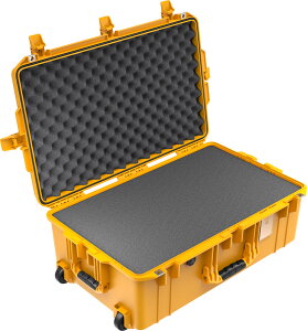 PELICAN yJ 1595 GAP[X tH[t J[:CG[ vbV{^b`t TCY:72.4 x 45.4 x 27.3 cm e:57L 1595 Air Case with Form Yellow J P[X [015950-0000-240]
