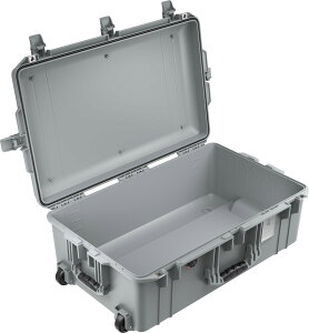 PELICAN yJ 1595 GAP[X tH[Ȃ J[:Vo[ vbV{^b`t TCY:72.4 x 45.4 x 27.3 cm e:57L 1595 Air Case without Form Silver J P[X [015950-0010-180]