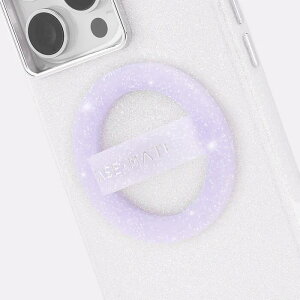 Case-Mate �P�[�X���C�g MagSafe ���[�v�O���b�v �p�[�v���X�p�[�N�� [CM051260] Purple Sparkle �X�}�z�����O�E�X�^���h �����h�~ �}�O�l�b�g ���E�ȒP