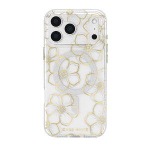 Case-Mate �P�[�X���C�g �t���[�����W�F���Y iPhone17 Pro Max�p MagSafe�Ή� �S�[���h [CM057226] Floral Gems MagSafe �ϏՌ� �X�}�z�P�[�X �����P�[�X