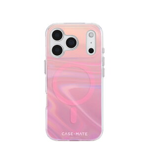 Case-Mate �P�[�X���C�g �s�[�` �\�[�v�o�u�� iPhone17 Pro�p MagSafe�Ή� [CM057306] Peach Bubble MagSafe �ϏՌ� �X�}�z�P�[�X �I�[���� ���C���{�[