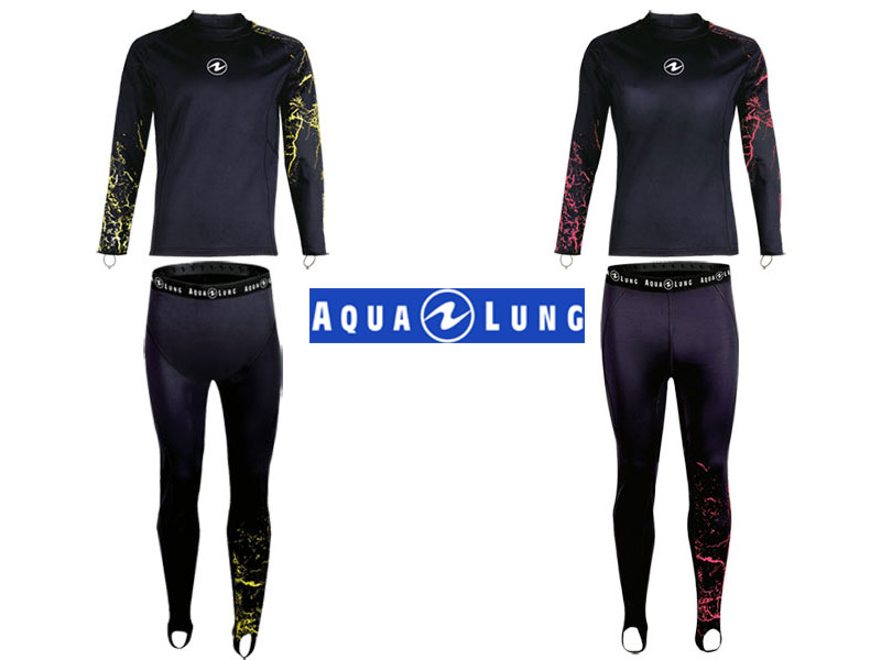 これまで以上の進化を遂げたアクアラングのセラミックスキンファーストレイヤーシリーズ。 AQUALUNG (アクアラング) CERAMIQSKIN セラミックスキン 長袖+ロングパンツ LONG PANTS [434151-434159] ダイビング用ラッシュガード スキューバダイビング スノーケリング スキンダイビング