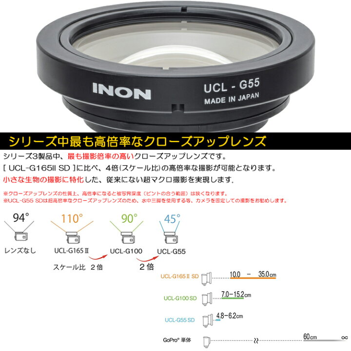 楽天市場】INON(イノン) UCL-G55 SD / UCL-G55 ZD 水中クローズアップ 