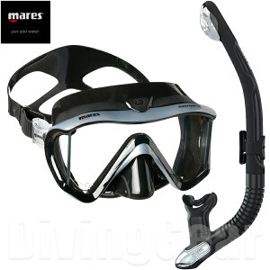 mares(マレス)　I3(アイスリー) ダイビングマスク / エルゴ ドライスノーケル 軽器材2点セット シュノーケリング フリーダイビング ゴーグル 水中メガネ シリコン 広視界 マスク