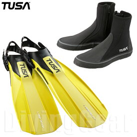 TUSA(ツサ)　SF0113 / DB0104 フィン/ブーツ軽器材2点セット ダイビング ストラップフィン マリンブーツ スノーケリング