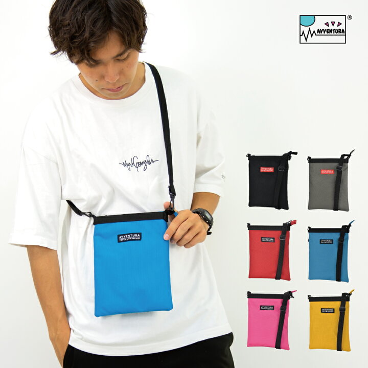 楽天市場 アヴェンチュラ サコッシュ ショルダーバッグ 斜めがけ 撥水 ナイロン 軽量 小さめ A5 ショルダーポーチ ロゴ 黒 縦型 女子 男子 男女兼用 高校生 中学生 ユニセックス レディース 女性 メンズ 男性 大人 大学生 アウトドア ポシェット 通勤 通学 かわいい 人気