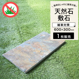 【板石 スレートストーン ジアロ レクタ 6030 1枚販売】 方形石 飛び石 ステップストーン ブラック 粘板岩 ランダム 置くだけ 防草 雑草対策 ぬかるみ エクステリア 庭 おしゃれ