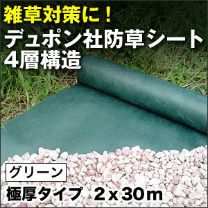 楽天市場 防草シート 極厚タイプ グリーン 2 30m デュポン社 ザバーン 240 雑草防止シート Diy 除草シート 庭 ガーデニング 園芸 芝生 花壇 シート 防草 除草 ウッドデッキ エクステリア リーベ