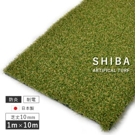 人工芝 芝丈10mm 1×10m カラー：ナチュラル 防炎 スミノエ リアル人工芝 SHIBA SGK-1000(L) ※北海道・九州・離島送料別途見積 【代引不可】