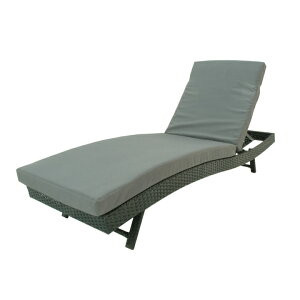 ラタン調 リクライニングチェア『ネルス』|屋外用 サンラウンジャー・サンベッド・樹脂製 ガーデンチェア 4段階リクライニング マットレス取り外し可能