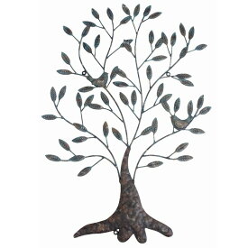壁飾り アイアン ウォールバードツリー (6921)　木と小鳥 ※北海道・沖縄・離島配送不可