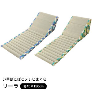 クッション座椅子『リーラポコポコTV枕』45×120cmテレビ枕ごろ寝クッションい草マット