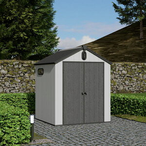 DBBシェッド 樹脂製物置 物置 大型 PP製 幅188cm 奥行186cm 高さ227cm 屋外収納 6×6F 約0.99坪 お客様組立 diy