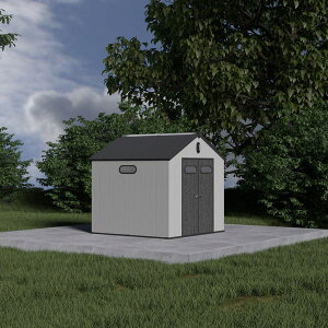 DBBシェッド 樹脂製物置 物置 特大 PP製 幅240cm 奥行246cm 高さ242cm 屋外収納 8×8F 約1.71坪 お客様組立 diy