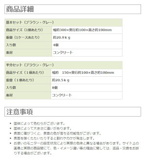 楽天市場 11 4 00 11 10 23 59 クーポン利用で5 Off 花壇材 レンガ風 花壇ブロック 基本 グレー 4個セット 在庫限り 在庫処分 ウッドデッキ エクステリア リーベ