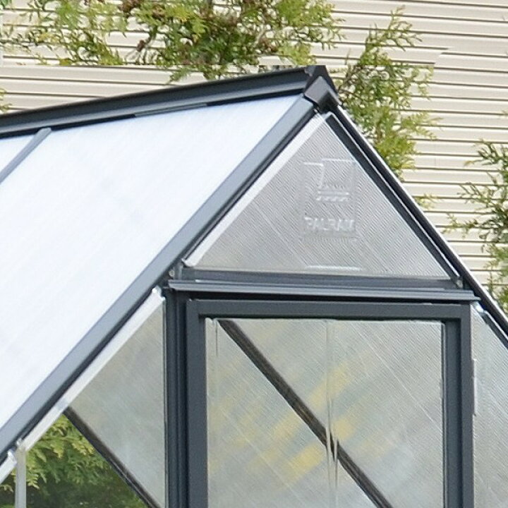 楽天市場】温室 パルラム社 ハイブリッド 6×4 グレー 幅185×奥行125cm 