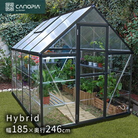 温室 パルラム社 ハイブリッド 6×8 グレー 幅185×奥行246cm グリーンハウス Palram Canopia ※北海道+4400円 沖縄・離島別途見積 【代引不可】