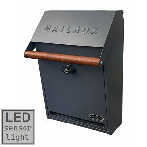 �X�փ|�X�g �Ǌ|�� LED�Z���T�[���C�g�t�|�X�g �iGALVA�j �_�[�N�O���[ (S25-0561-DG) �y����s�z ���k�C���E����E�����z���s��