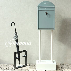 10月末入荷予定 スタンドポスト ジェレミア ブルーグレー/ホワイト SDM-056 ※北海道+1500円 置き型 【代引不可】