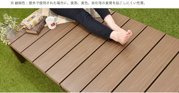 楽天市場 送料無料 ウッドデッキ 人工木 Diy デッキ アトラス 縁台 ステップ セット 簡単組立 樹脂 ガーデニング 縁台 庭 ガーデン おしゃれ 頑丈 腐らない 縁側 ブラウン 高さ調節可能なアジャスターつき ウッドデッキ エクステリア リーベ