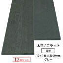 【送料無料】【12本セット】人工木 (幅広) アドバンス3/オーロラ2 共通 幕板 （木目／フラット） 10×145×2000mm（49…