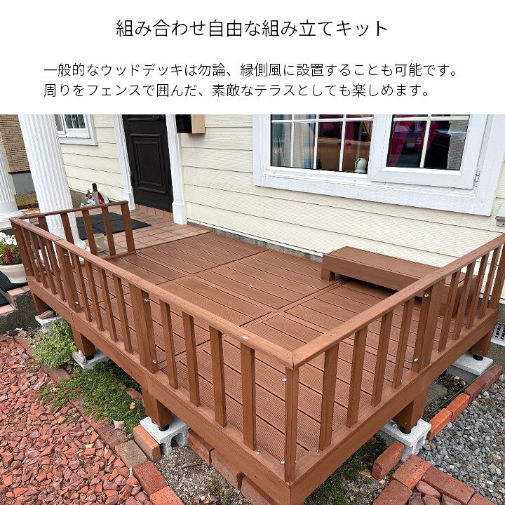 楽天市場】【8点セット 1坪】人工木ウッドデッキ『カルパティアIII 