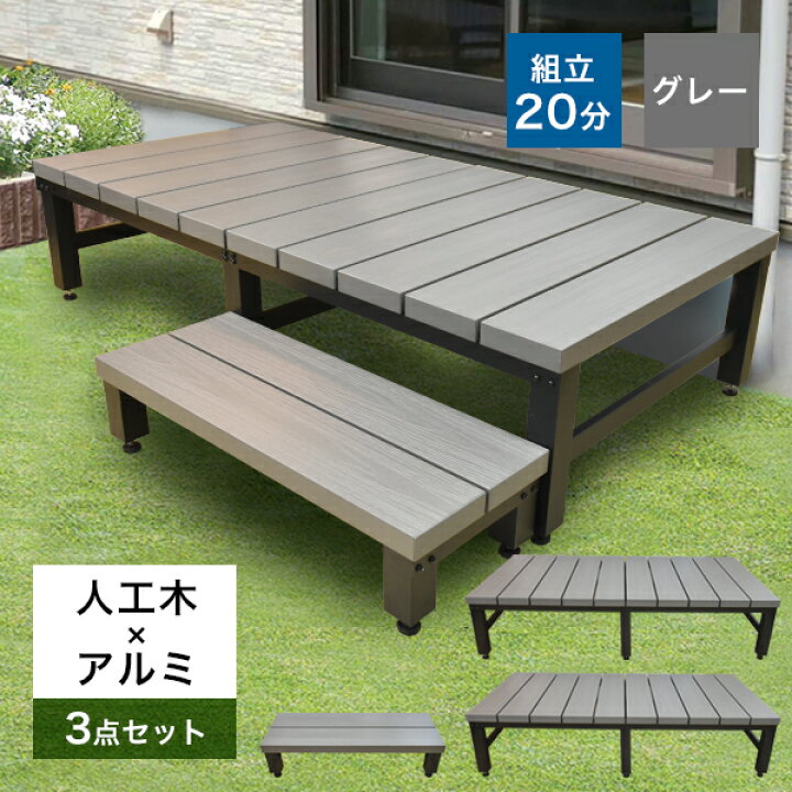 楽天市場】【送料無料】人工木×アルミ 1800型縁台セット アトラス 
