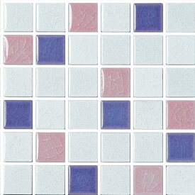 タイル【ピンキーMIX　8枚セット　ふつうのシール】タイルシール タイルシート モザイクタイル 貼るだけ簡単リメイク キッチン 水回り 玄関に 耐熱 耐水 目地付き DIYタイル
