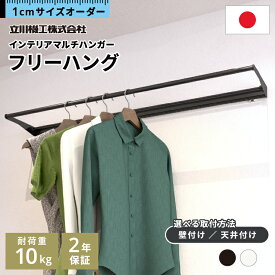 【2,000円クーポン配布中】 【1cm単位でオーダー】 フリーハング 物干し 物干し金物 室内物干し アイアンバー ウォールハンガー ハンギングバー おしゃれ インテリア ディスプレイ 収納 物干しスタンド 室内 屋内 立川機工 タチカワ