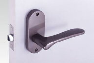 川口技研　Jレバーハンドル　JL-20-1K-TBr　塗装ブラウン色　20レバー　小判座空錠　カギなし　バックセ…