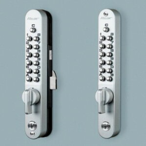 長沢製作所　キーレックス800　面付引戸自動施錠　K868TM　鍵付き　両面ボタンタイプ　※正確なドアの厚みをお知らせ下さい。