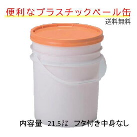 【あると便利な ペール缶】バケツ プラスチック製 21.5リットル フタ付き DIY ペール缶のみ 中身無し 非常用持ち出し入れ 用途いろいろ