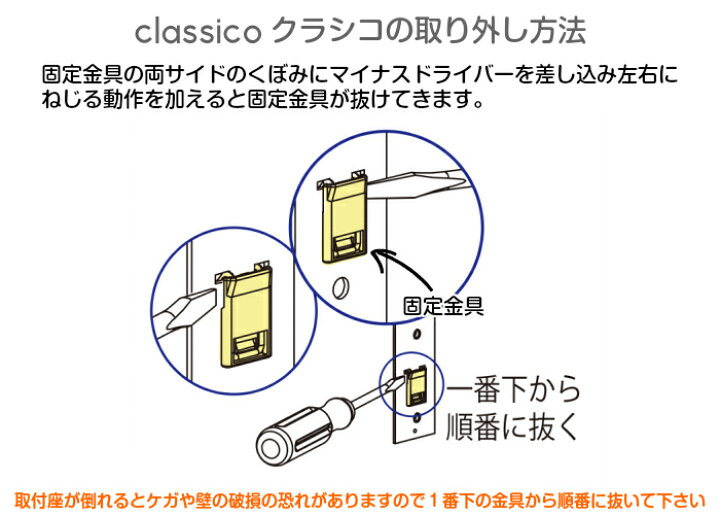 楽天市場 石膏ボードに簡単取付 ルームハンガーブラケット Classico クラシコ ２本１組 壁掛け 室内干し 新生活 ｄｉｙ ｄｉｙパートナー