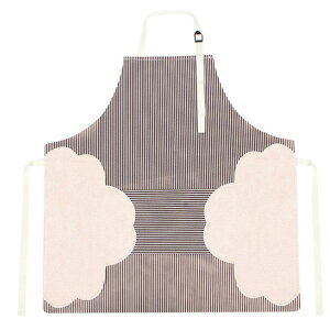 エプロン おしゃれ かわいい 保育士 ロング 胸当て 首掛け式 カフェ 防水 防油 ストライプ センターポケット カフェエプロン 美容院 エステ サロンユニフォーム 介護士 料理教室 北欧 リネン