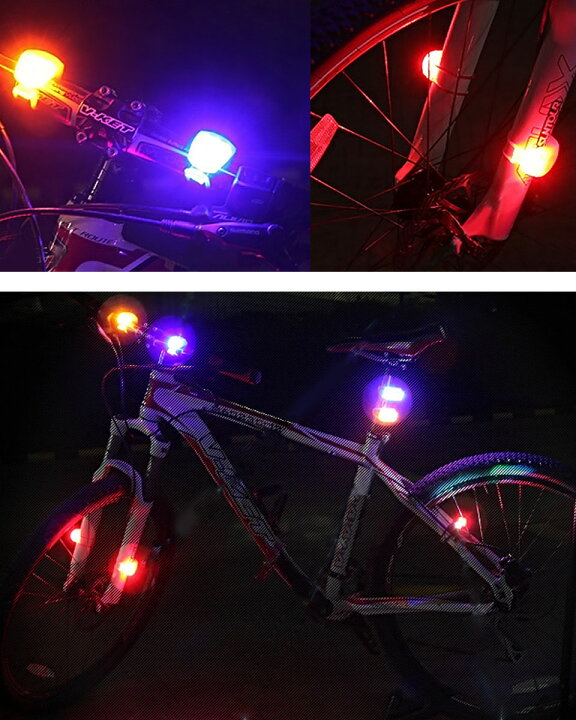 楽天市場 メール便送料無料 自転車 ライト Led 防水 自転車ライト 3モード点滅 Ledライト 取り付け簡単 工具不要 電池式 小型ライト サイクルライト ヘッドライト 自転車用スポーツライト シリコン 防水ledライト フロントライト 防災グッズ お散歩ライト 懐中電灯