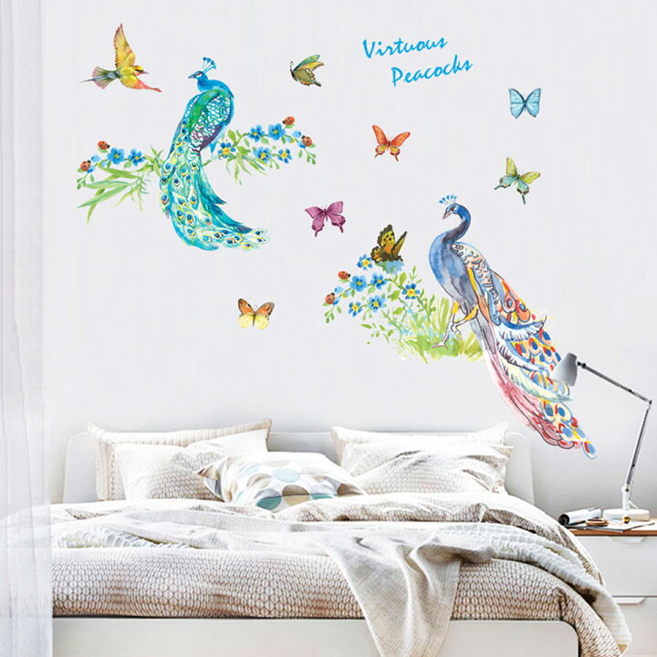 楽天市場 ウォールステッカー 花 草 葉 グリーン 鳥 草花 孔雀 くじゃく 蝶 ちょう カラフル 英字 英語 ピーコック 貼ってはがせる 北欧 インテリアシール はがせる 剥がせる ステッカー シール おしゃれ 簡単リメイク 貼るだけリフォーム お部屋のイメージチェンジ 楽天市場 ウォールステッカー 花 草 葉 グリーン 鳥 草花 孔雀 くじゃく 蝶 ちょう カラフル 英字 英語 ピーコック 貼ってはがせる 北欧 インテリアシール はがせる 剥がせる ステッカー シール おしゃれ 簡単リメイク 貼るだけリフォーム お部屋のイメージチェンジ