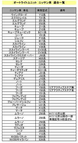 オートライト(コンライト)ユニットセンサー付(一部ニッサン車専用)TATLIGHT-02