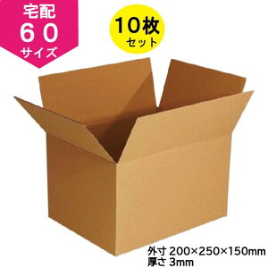 【日本製】ダンボール 60サイズ 10枚セット 引越 宅配便 梱包 収納 箱 dB1-10