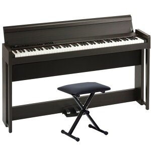 KORG C1 Air BR(ブラウン 木目調仕上げ)+X型イスセット・お手入れクロスつき!【代引不可】【沖縄・離島送料別途見積】 電子ピアノ・その他鍵盤楽器 電子ピアノ