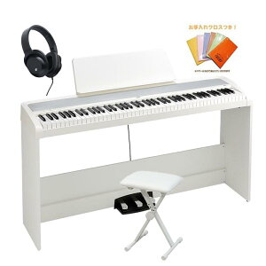 翌日配達 KORG (台数限定・純正ピアノダストカバー付) コルグ 電子ピアノ デジタルピアノ B2+SP WHITE +X型ピアノベンチセット (ヘッドホン・お手入れクロス付) (※沖縄・離島送料別途お見積もり