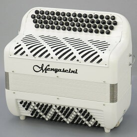 Mengascini 【GWゴールドラッシュセール】F4-96 Full White (フレンチタイプボタン式アコーディオン) 電子ピアノ・その他鍵盤楽器 アコーディオン