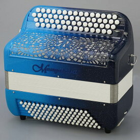 Mengascini 【GWゴールドラッシュセール】F4-96 Blue Gradation(フレンチタイプボタン式アコーディオン) 電子ピアノ・その他鍵盤楽器 アコーディオン