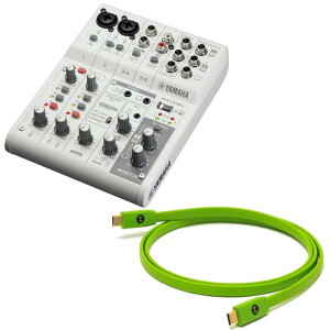 YAMAHA AG06MK2 W + OYAIDEiUSBP[uZbg (}n)(USB~LT[)(zMpC^[tF[X)(Type C to C 1.0m)(ICf) DTM I[fBIC^[tFCX