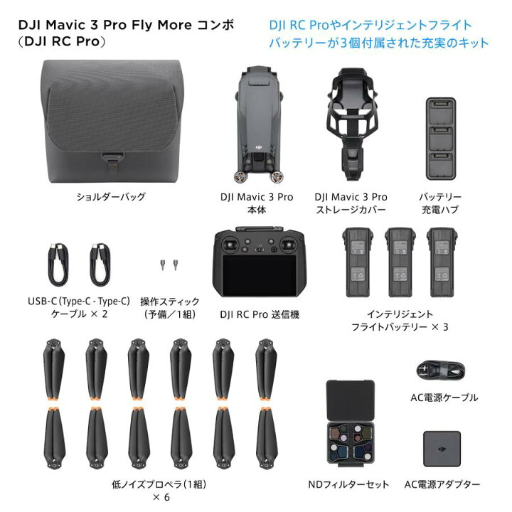 楽天市場】15%OFF!4/9まで ドローン DJI Mavic 3 Pro Fly More Combo
